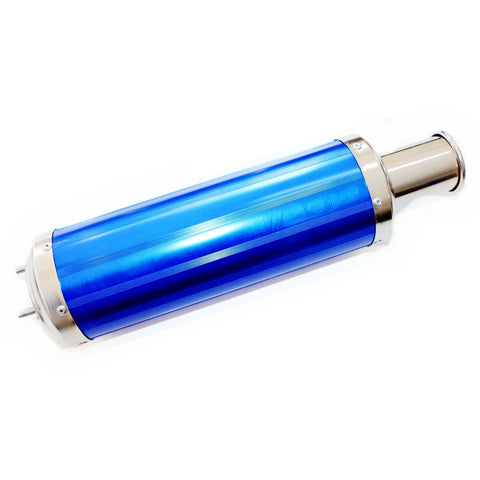 150cc 250cc Pit Quad Dirt Bike ATV 460mm Blue Alloy Exhaust Muffler + Clamp