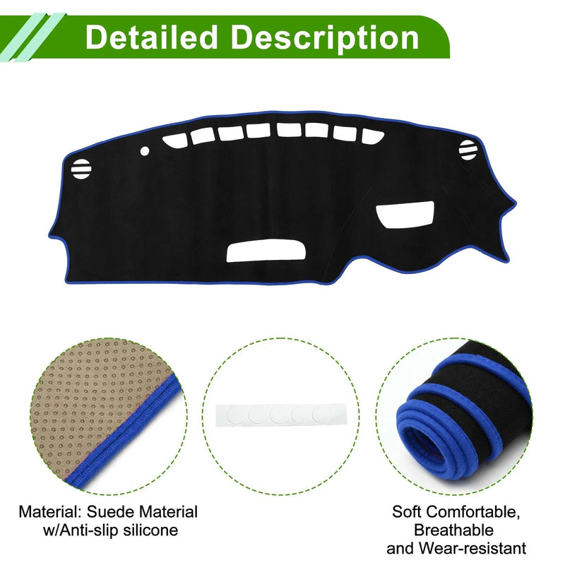 Mazda CX-3 2016-2022 Sun Protector Black Blue Dashboard Cover Mat