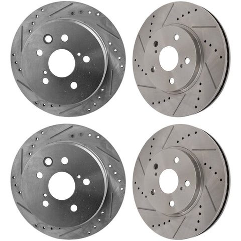 Front & Rear Brake Disc Rotors For Lexus IS250 2006 2007