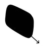 Toyota Prius Black Front Left Bumper Tow Hook Cover (2019-2021)