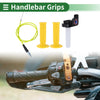 Motorcycle 7/8 22mm Hand Grips Cover Kit Rubber Yellow Checkered Pattern