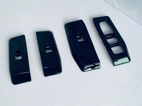 Toyota Prado LC250 4 x Black Window Lift Panel Switch Cover Trim (2024-2025)