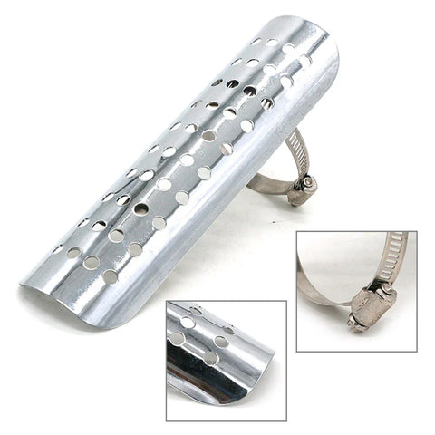 Universal Motorcycle Chrome Exhaust Muffler Pipe Heat Shield Cover