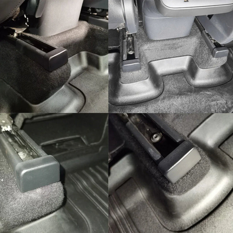 Tesla Model Y 4 x Rear Seat Slide Rail Anti-Kick Plug Rubber Caps (2020)