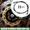 Motorcycle Brake Line / 80cm / Braided Hydraulic Brake Line Oil Hose Black Army Green