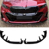 BMW 5 Series 2 x Gloss Black Front Bumper Spoiler Lip Splitter (2024)