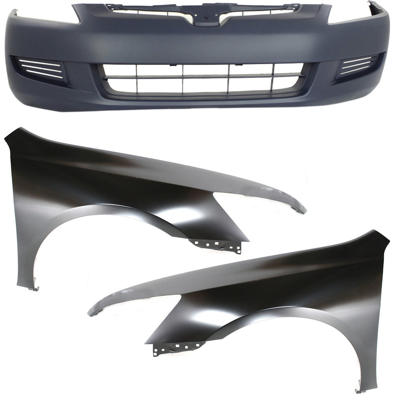 Front Fender Kit For 2003-2005 Honda Accord Primed Steel