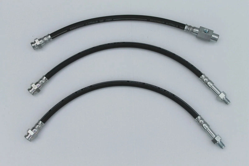 HQ HJ HX Holden Sedan & Coupe Disc Brake Hose Set (Cast Iron Calipers)