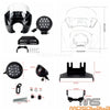 Harley Softail Low Rider 5.75'' LED Headlight & Front Fairing & Windshield