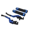 Kawasaki ZX6R Blue Extendable Brake Clutch Levers & Handlebar Grips