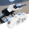 Motorcycle Handlebar Lock Grip CNC Aluminium Alloy Silver Tone