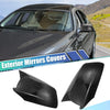 BMW 1 x Pair Door Wing Rearview Side Mirror Cover Cap Carbon Fiber Pattern