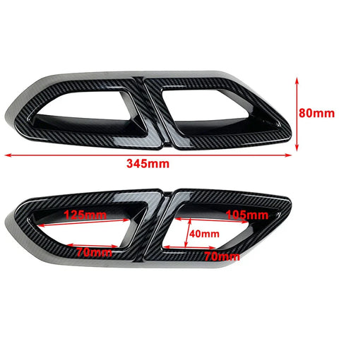 VW Passat Glossy Black Rear Exhaust Muffler Tail Pipe Cover (2016-2019)