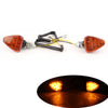 Motorcycle ATV Dirt Bike Orange Lens LED Turn Signal Lights