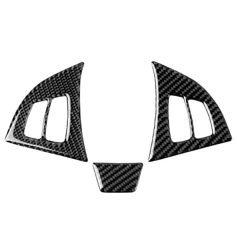 BMW X5 X6 3 x Carbon Fiber Steering Wheel Cover Trim (2007-2013)