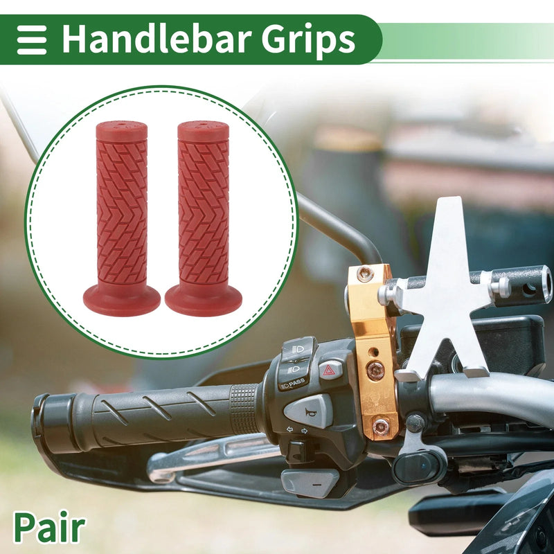 Motorcycle 7/8" 22mm Hand Grips TPU Dark Red