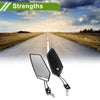 Motorcycle M8/M10 Rear View Mirror Polygonal Shape Black Carbon Fiber