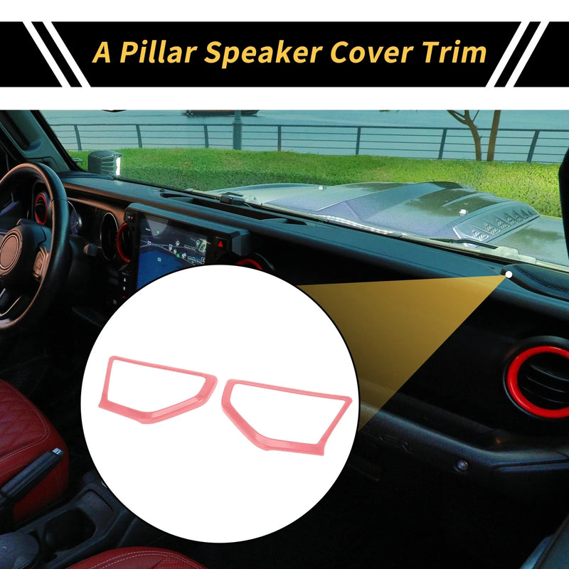 Jeep Wrangler JL JLU (2018-2024) - ABS Pink A Pillar Speaker Cover Trim