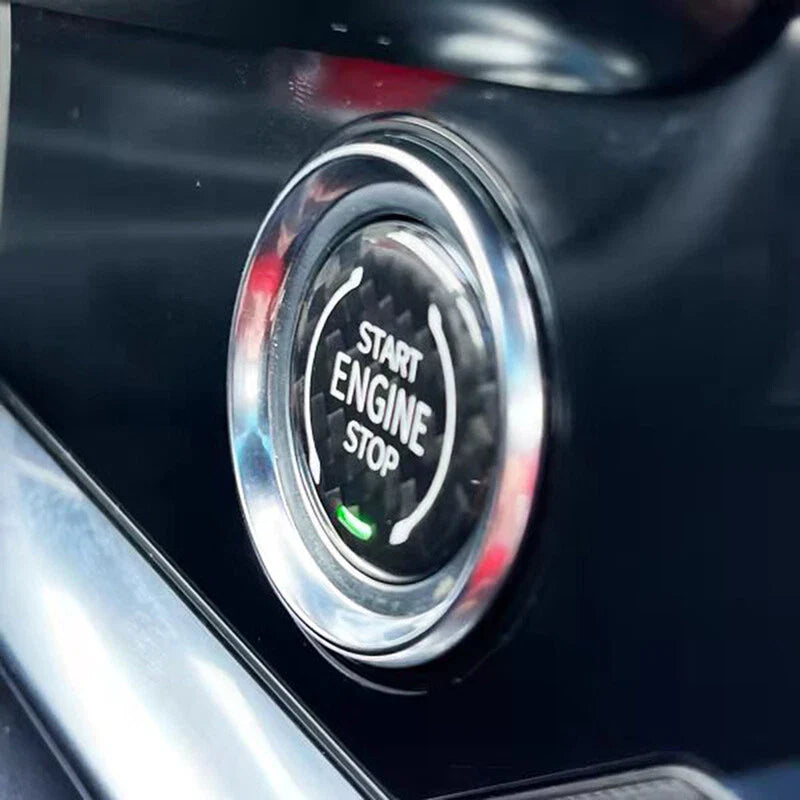 Corvette C8 Carbon Fiber Black Engine Start Stop Push Button Trim (2020-2022)