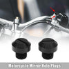 2pcs Universal M10x1.25 Motorcycle Right Side Mirror Hole Plugs Screws Black