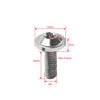Bike Motor 6pcs M5x30mm Blue Titanium Alloy Torx Head Bolts