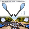Motorcycle Rear View Mirror M8/M10 Black Blue Aluminum Alloy