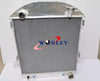 Ford Model T Chev Bucket Grill Shells 3 Row Aluminum Radiator + Fan (1924-1927)