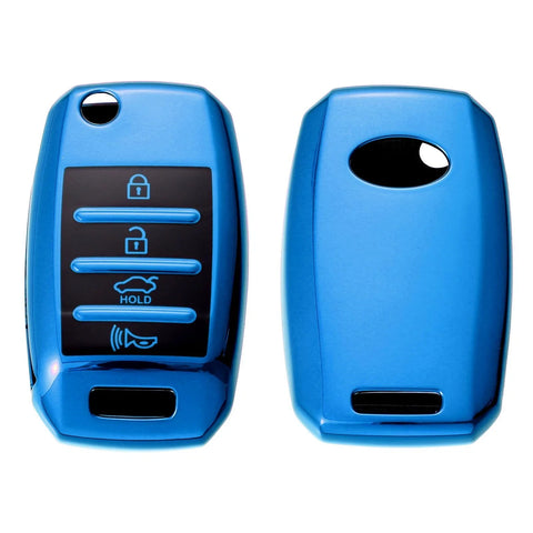 Kia Optima, Soul (2013-2018, 2015-2018) Blue TPU Key Fob Cover Case