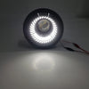 Motorcycle 5-3/4" Switchback White LED Halo DRL Angel Eye Headlight