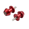 Motorcycle 2 x 6mm Red Aluminum Alloy Swingarm Spool Slider Stand Bobbins