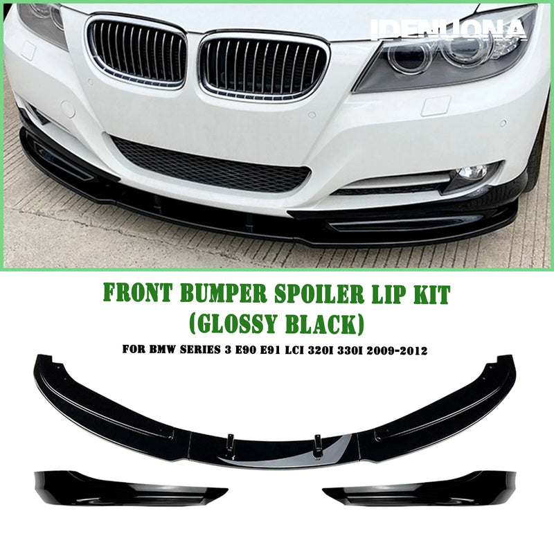 BMW E90 E91 320i 330i Front Bumper Spoiler Side Covers (2009-2012)