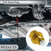 Car, Motorcycle, Boat - Gold Tone M12x1.25 Engine Oil Drain Plug W/ Gasket