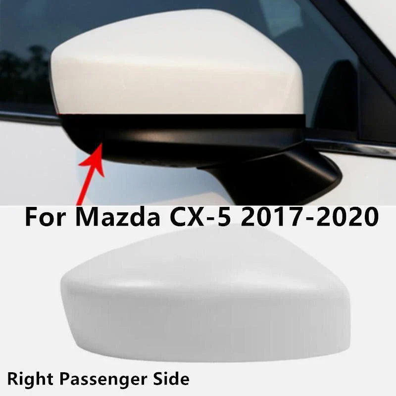 Mazda CX-5 Right Passenger Side White Mirror Cap Cover (2017–2020)
