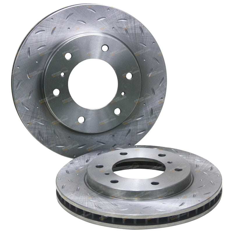 Triton MQ Slotted Dimpled Disc Brake Rotors + Pads (2007 - 2018)