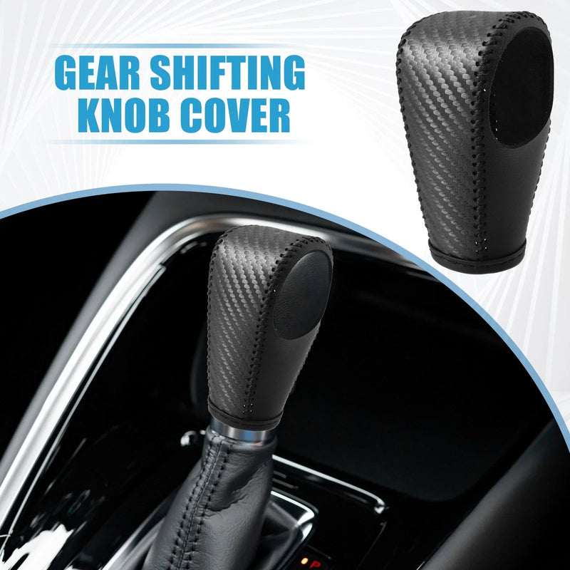 Honda HR-V PU Leather Carbon Fiber Gear Shifting Knob Cover (2016-2023)