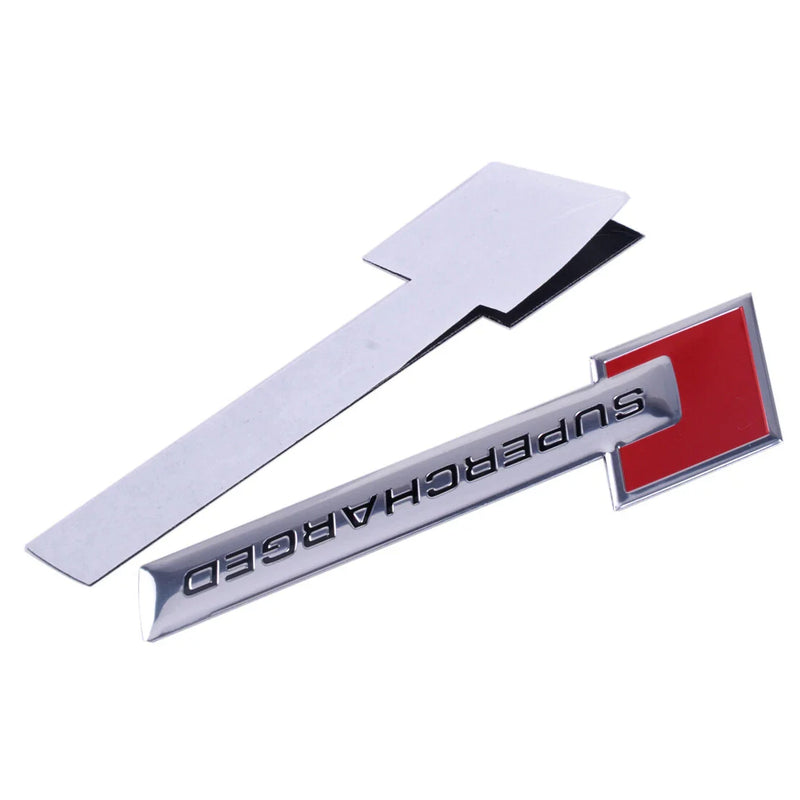 Universal Supercharged Aluminum Alloy Adhesive Emblem Badge
