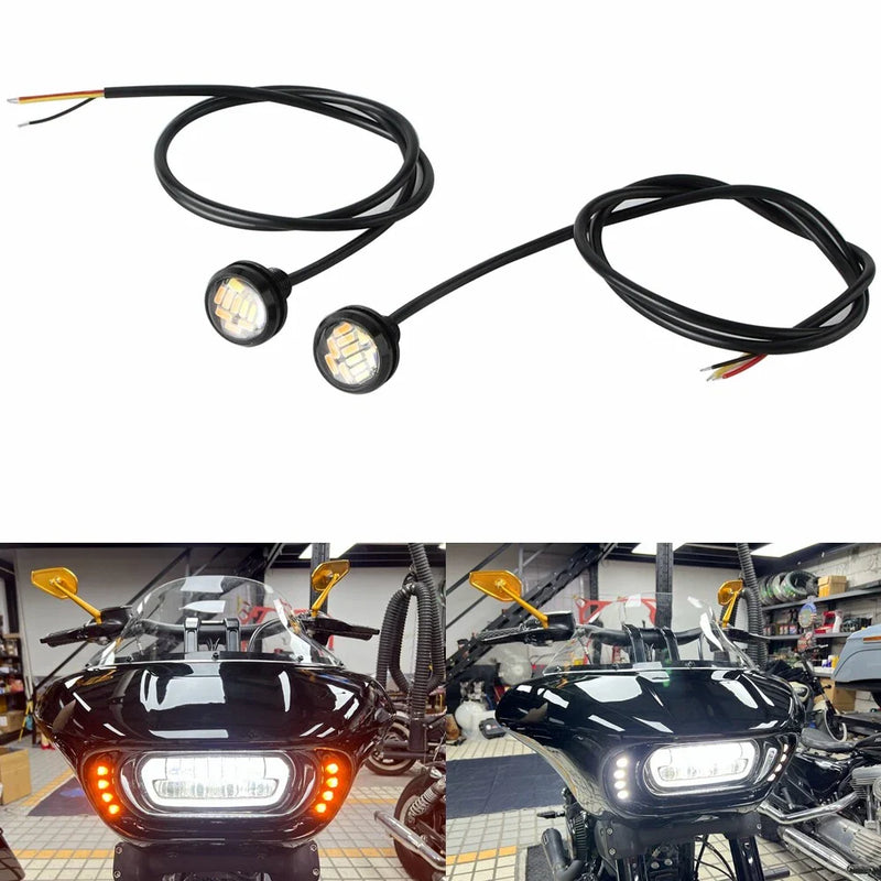 Harley Softail Fat Bob 23mm LED DRL Turning Signal Lights (2018-2023)