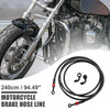 Motorcycle Braided Line Clutch Tube 240cm Black 28 90 Brake Hose