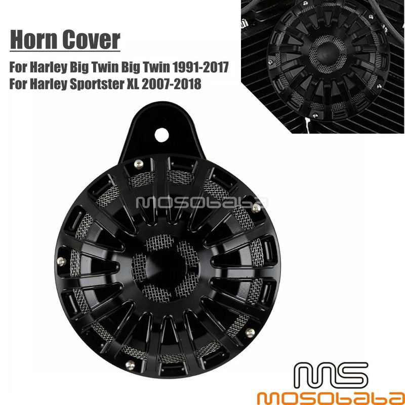 Harley Big Twin Touring Sportster XL 883 Motorcycle Horn Speaker Cover (1991-2017)