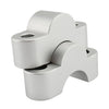 BMW S1000XR Silver Handlebar Risers Lift Clamp Adapters (2020-2023)
