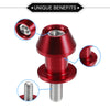 Motorbike 1 Pair Swingarm Spools 8mm CNC Sliders Stand Red