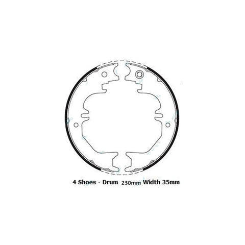 Toyota Landcruiser 80 Series 8 / 1992 to 1998 Park Brake Hand Brake Shoes