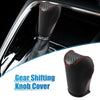 Jeep Gear Shifting Knob Cover - PU Leather Carbon Fiber Black Red