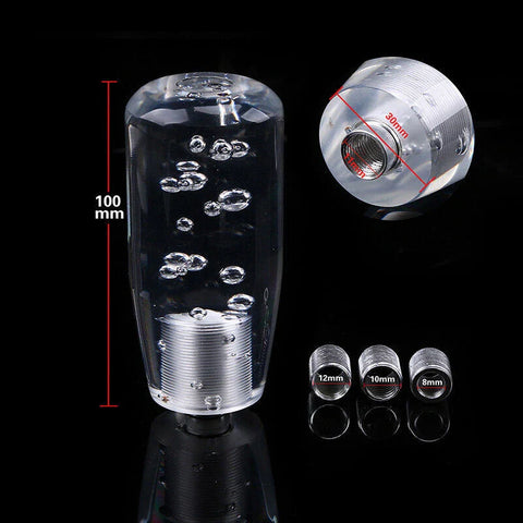 Car 100mm LED Crystal Blue Manual Gear Shift Knob