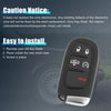 Jeep Cherokee, Ram 1500, 2500, 5 Button Key Fob Shell Case (2014-2023)