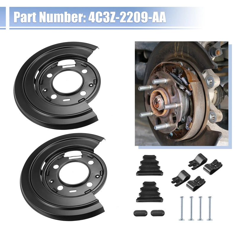 Ford F250 Super Duty Rear Brake Dust Shield Backing Plates (1999-2010)