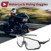 Motorcycle Goggles Clear Lens Black Frame Cycling UV400