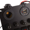 Car Marine Boat 6-Gang Waterproof Circuit Red LED Rocker Switch Panel