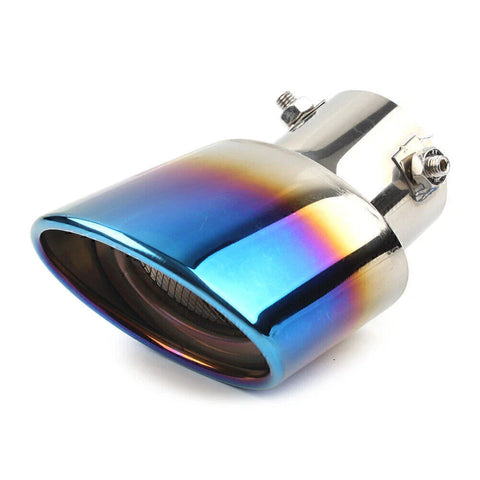Car Accessories Blue Stainless Steel Round Exhaust Pipe Tail Muffler Tip