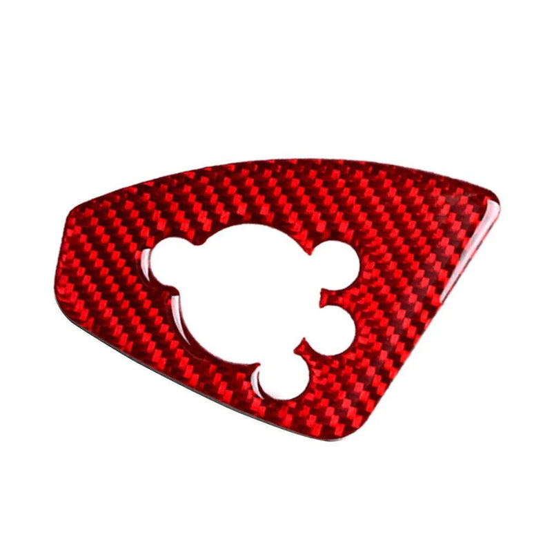 Audi TT TTRS Red Carbon Fiber Door Lock Button Cover Trim (2008-2014)